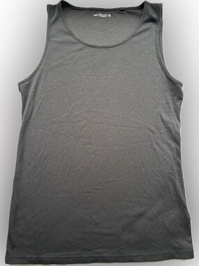 Next UK Black Ribbed Tank Top